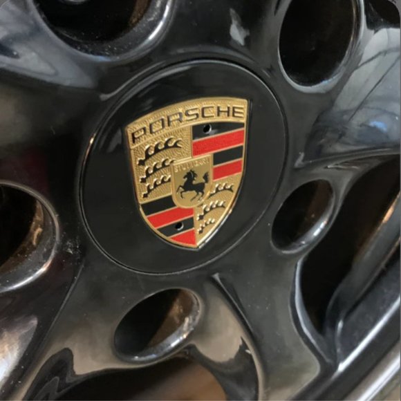 Gloss Black 76mm, fits Porsche Wheel rims Wheel Center Caps 7L5601149 7… - Picture 3 of 3